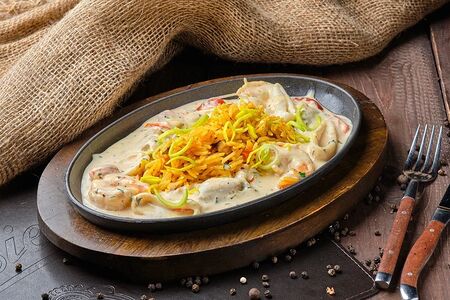 Сковородка с морепродуктами