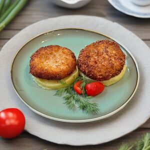 Куриные котлеты с картофельным пюре