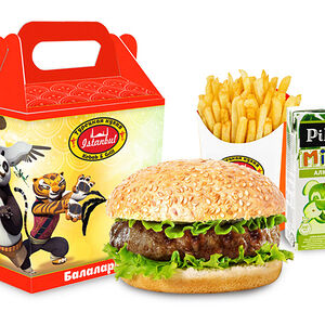 Бургер Курица + фри + напиток на выбор + маленькая игрушка