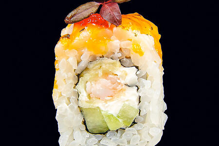 Опалённый гребешок с креветкой