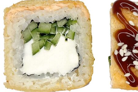 Жаренная Филадельфия с огурцом