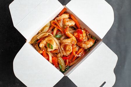 Вок Лапша пшеничная с креветками