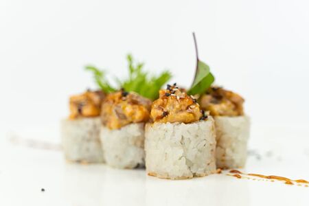 С тигровыми креветками запечённый