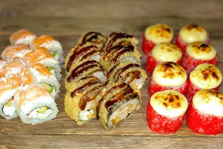 Сет в паре с креветкой