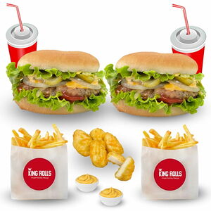 Комбо пара с куриными кинг бургерами