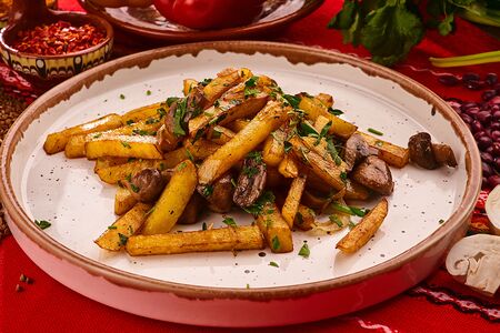 Пржен картофи с гъби