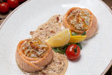 Филе лосося с сыром