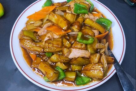 Баклажан с мясом в соусе №317