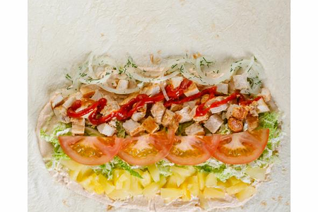 Шаурма с ананасами