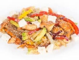 Wok пад тай с лососем