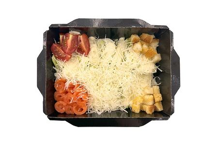 Салат Цезарь с лососем