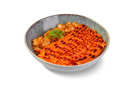 Рис с креветкой и лососем