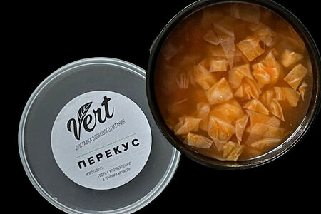 Щи с куриным филе