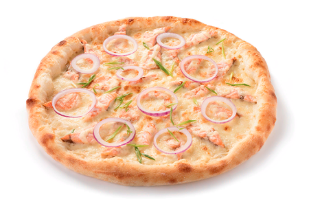 Пицца с лососем и филадельфией