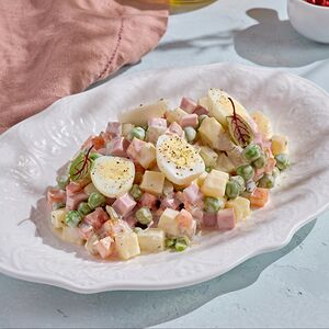 Оливье с телятиной