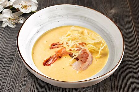 Суп Сырный с креветкой