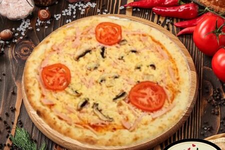 С ветчиной и грибами 33см