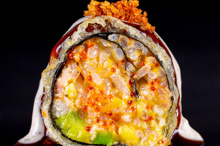 Тёплый ролл Лосось, тунец, сливочный трюфель