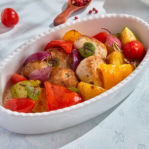 Котлеты из индейки с овощами