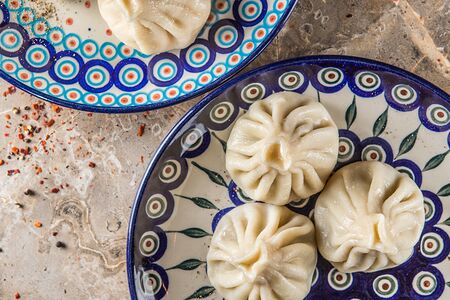 Хинкали с тигровой креветкой