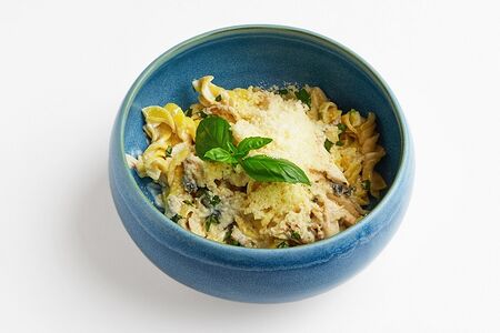 Паста цыпленок с грибами 