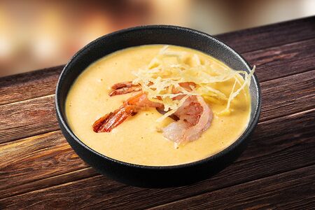 Сырный суп с креветкой