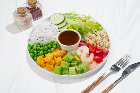 Боул с креветками