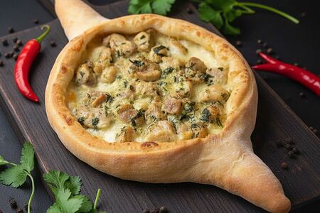 Хачапури по-Аджарски со сливочной курочкой