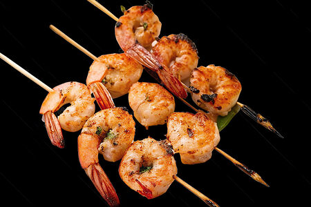 Шашлык из креветок