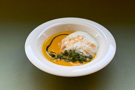 Тыквенный суп с кокосовым муссом 