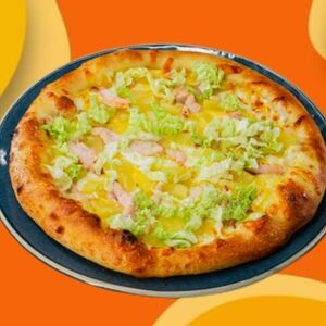 Пицца с ананасами большая