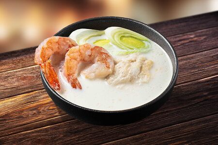 Сливочный суп с креветкой