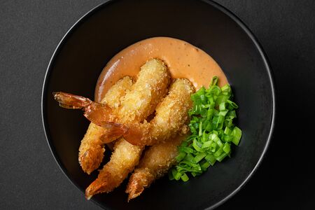 Креветки Эби Фрай с соусом Том Ям 