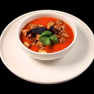 Томатный суп с баклажанами