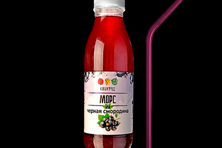 Морс Квик Фуд черная смородина с трубочкой