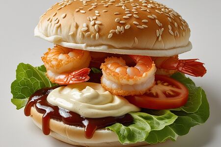 Бургер с креветками