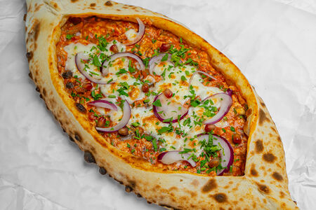 Пиде цыплёнок с грибами