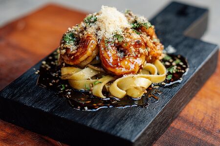 Лапша с креветками Унаги 