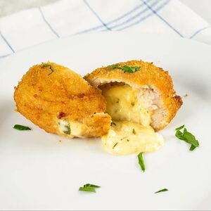 Зраза из курицы с сыром и зеленью