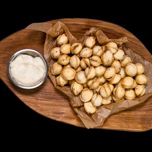 Жареные мини-пельмени