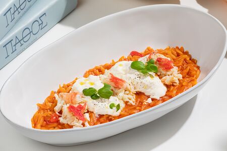 Орзо с крабом