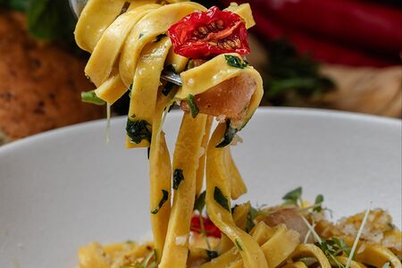 Паста со сморчками 