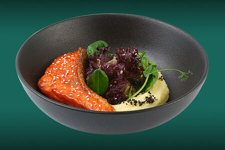 Форель терияки с картофельным пюре