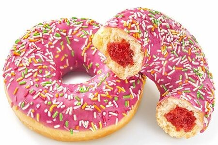 Донат клубничный