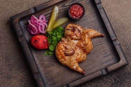 Пряный цыпленок на гриле 