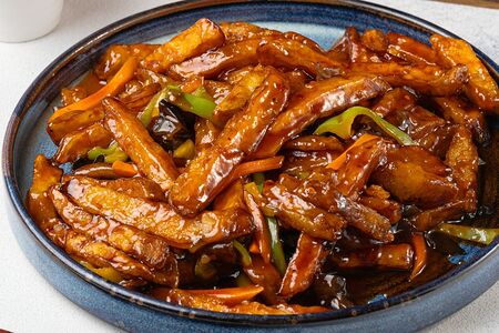 Баклажаны в кисло-сладком соусе