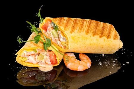 Шаурма с крабом и креветкой