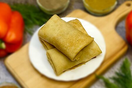 Блин с творогом и изюмом