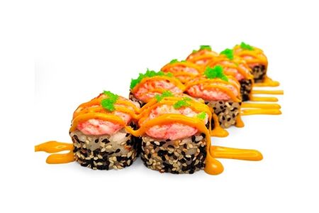 Лава запеченный креветка