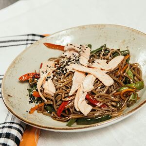 Гречневая с лососем